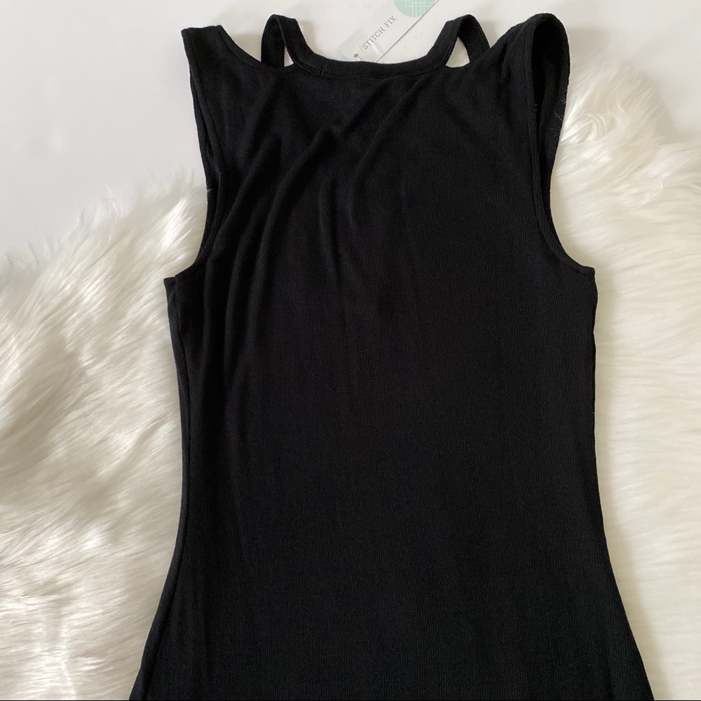 Little Black Dress Ribbed Knit Material Size Small - Picture 4 of 8